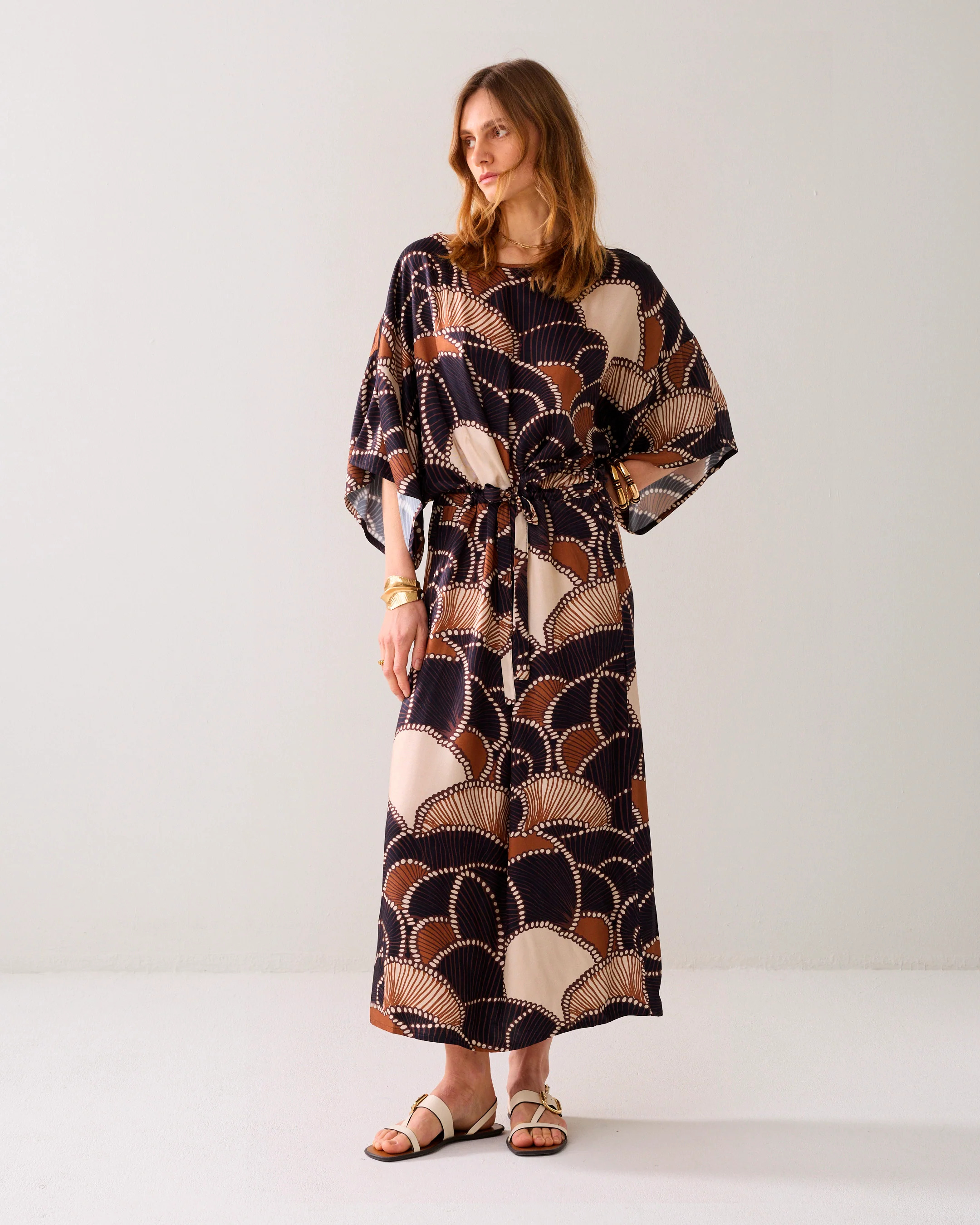 bec and bridge kailani asym dress brown Lunetta Asym Dress in Dark Chocolate main image 0